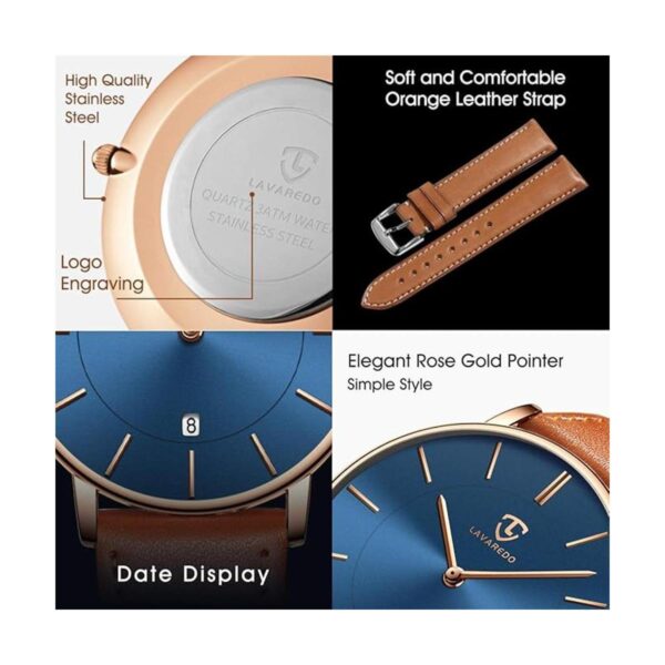 Reloj de pulsera minimalista para hombre con fecha