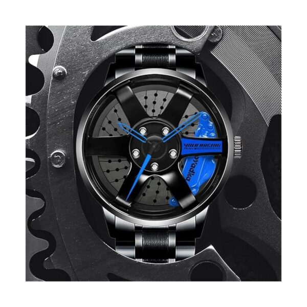 Reloj de rueda de automóvil reloj de acero inoxidable con