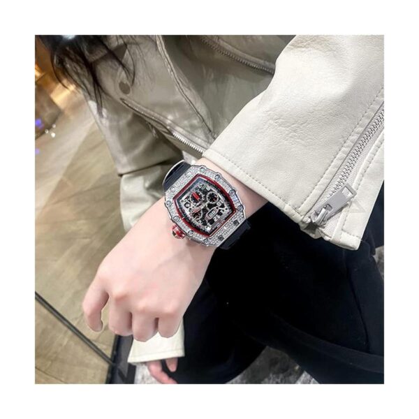 Reloj de pulsera unisex punk brillante para hombre reloj