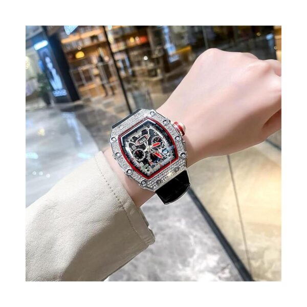 Reloj de pulsera unisex punk brillante para hombre reloj