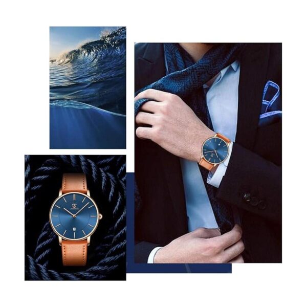Reloj de pulsera minimalista para hombre con fecha