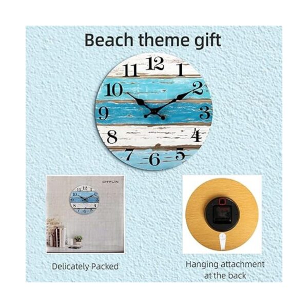 Reloj de pared Reloj de pared azul con temática de_3