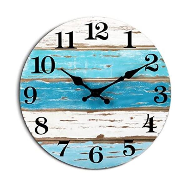 Reloj de pared Reloj de pared azul con temática de_1