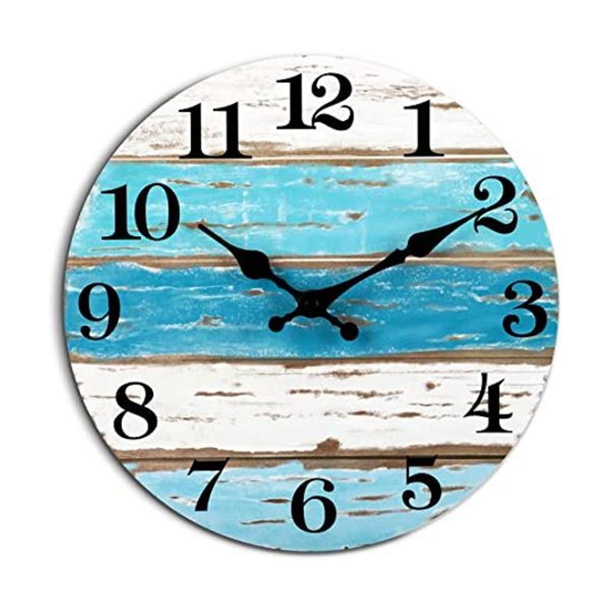 Reloj de pared Reloj de pared azul con temática de