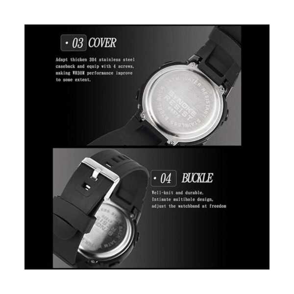 Reloj de pulsera analógico digital para hombre con esfera
