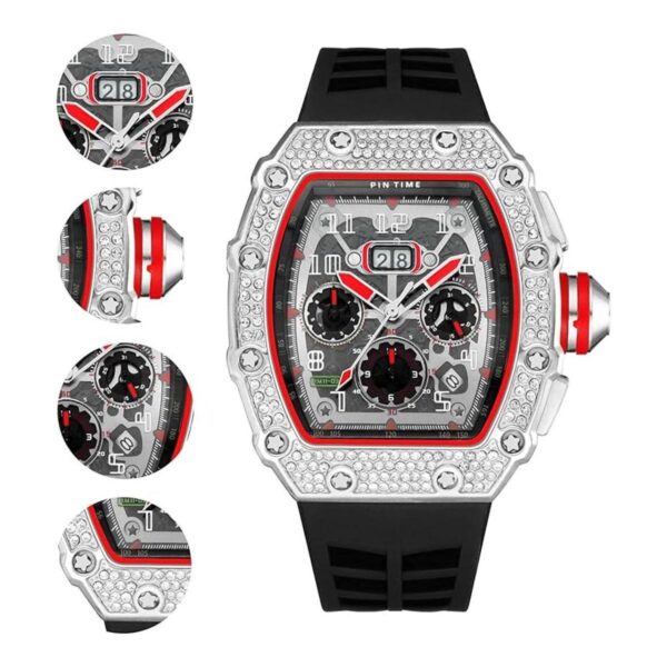 Reloj de pulsera deportiva con diamantes punk estilo_4