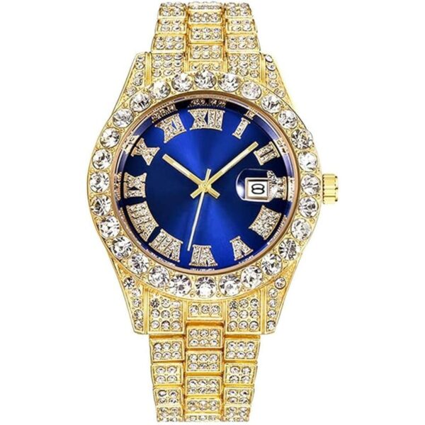 Reloj de pulsera analógico de cuarzo con diamantes de_1