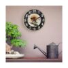 Reloj de pared rústico de 14 pulgadas con girasol de