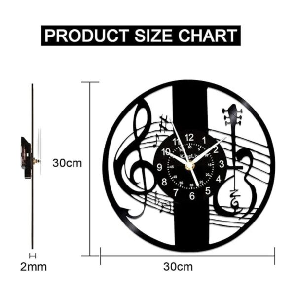 Reloj de pared de discos de vinilo de música Kinglive