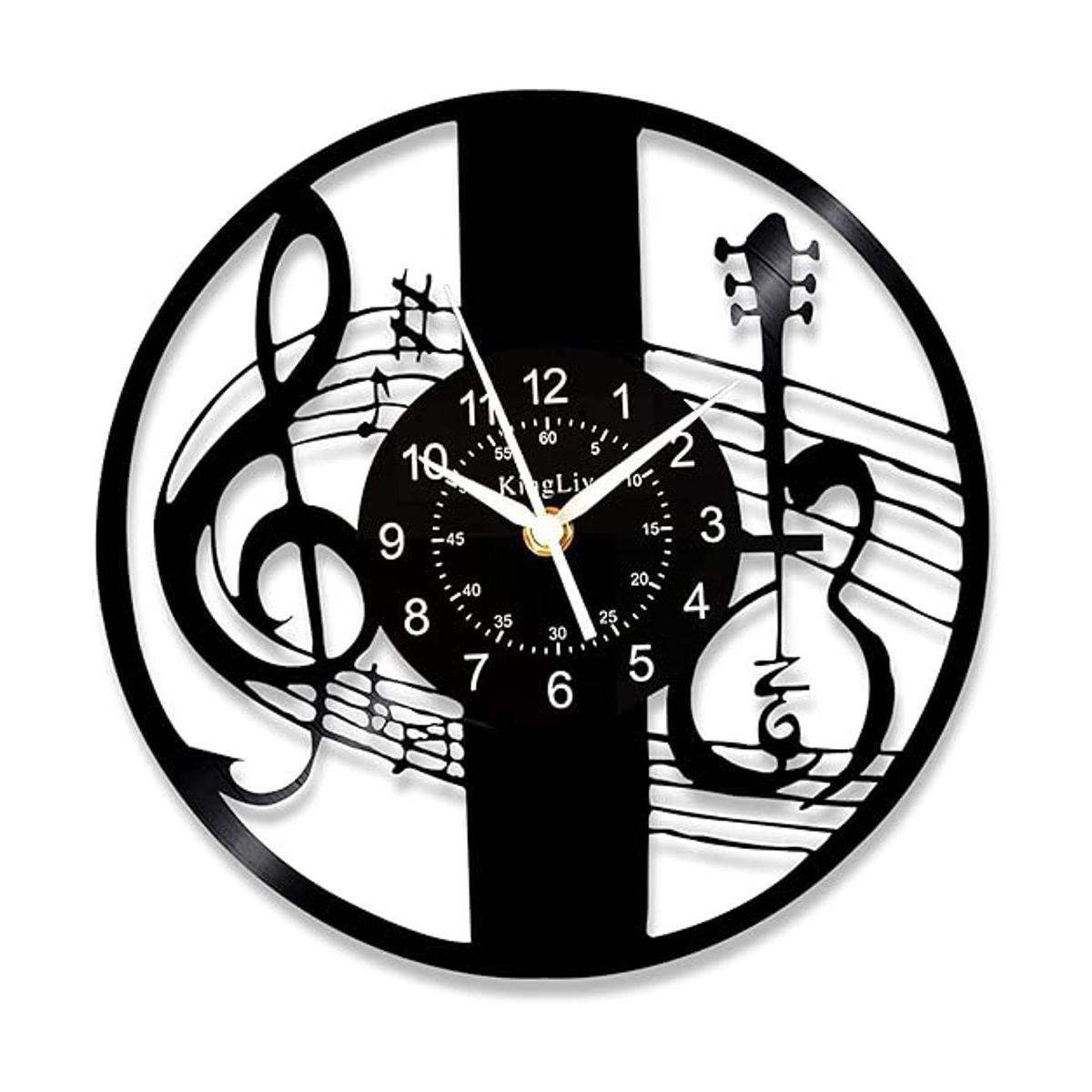 Reloj de pared de discos de vinilo de música Kinglive