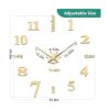 Reloj de pared VREAONE sin marco grande moderno espejo_3