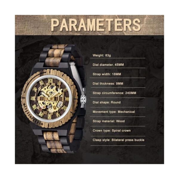 Reloj de madera para hombre reloj de madera con