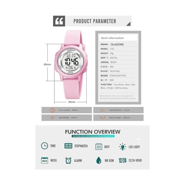 Reloj analógico para niñas niños 3D de dibujos animados_5