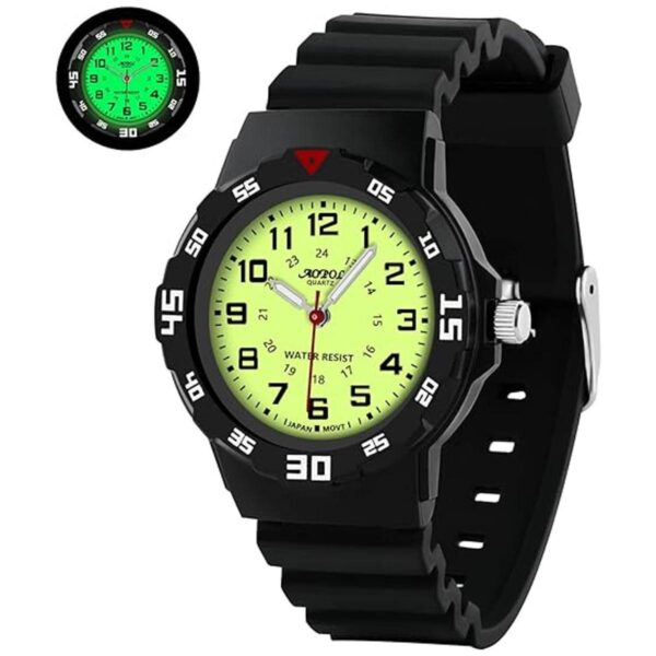 Reloj analógico para niños y niñas impermeable para_1