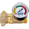 Regulador de presión de agua de latón con manómetro_1
