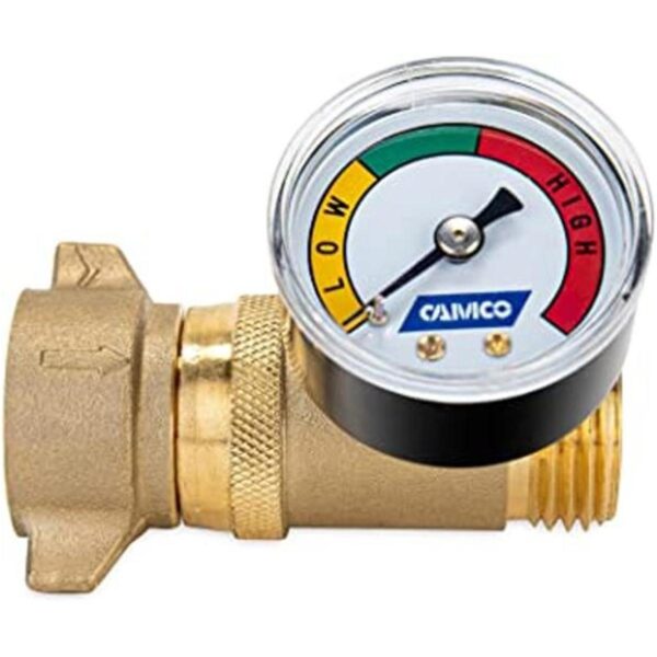 Regulador de presión de agua de latón con manómetro_1