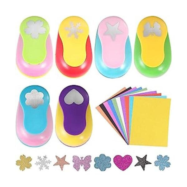 Regilt Juego de 6 perforadoras de papel con 10 papeles de
