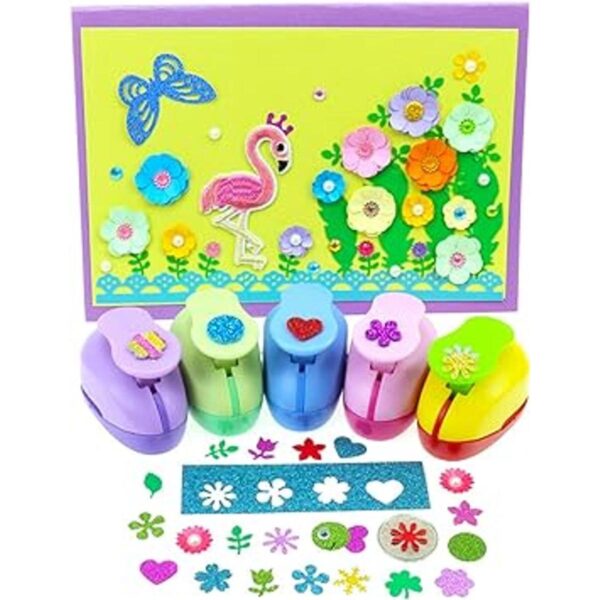 Regilt Juego de 6 perforadoras de papel con 10 papeles de