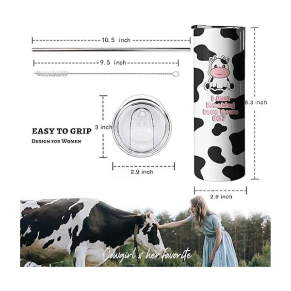 Regalos de vaca Vaso con estampado de vaca bonito vaso