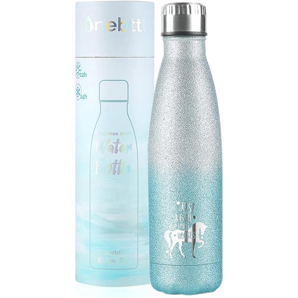 Regalos de caballos para niñas mujeres botella de agua
