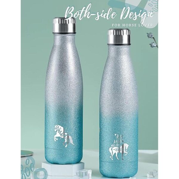 Regalos de caballos para niñas mujeres botella de agua