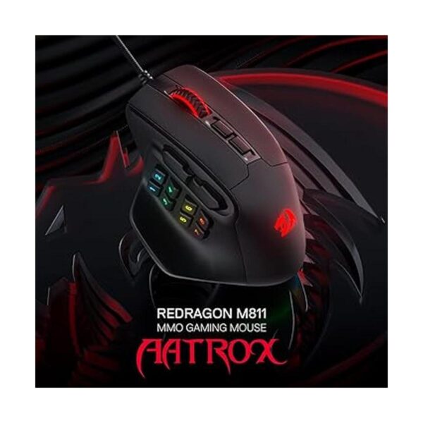 Redragon M811 Aatrox MMO Mouse para juegos 15 botones