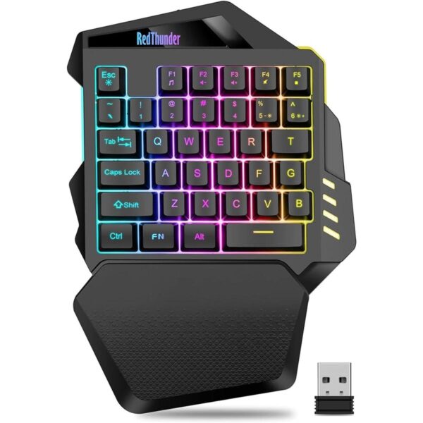 RedThunder Teclado inalámbrico para juegos con una sola_1