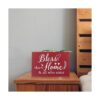 Red Bless This Home Letreros de madera roja rústica para_2