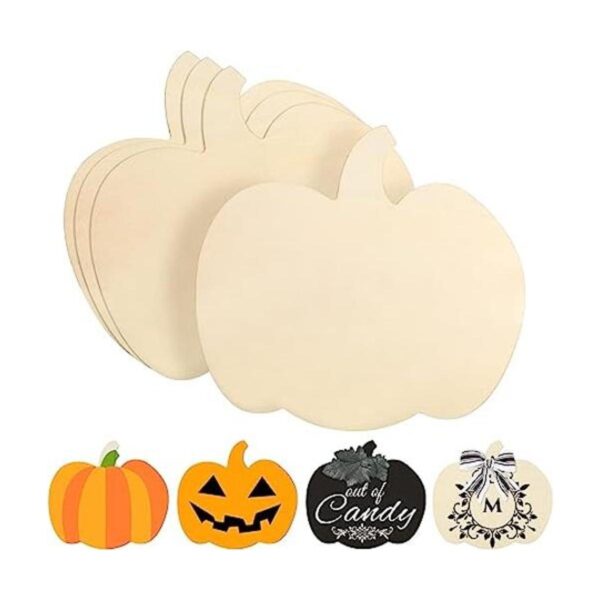 Recorte grande de calabaza de madera sin acabar corte en