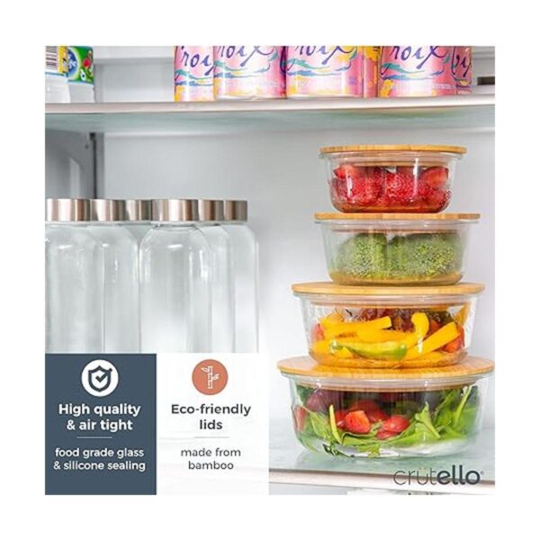 Recipientes de vidrio para preparación de comidas con
