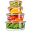 Recipientes de vidrio para preparación de comidas con