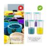 Recipiente de pintura para retoque tazas de