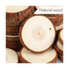 Rebanadas de madera natural 30 piezas de 3.1 a 3.5_3