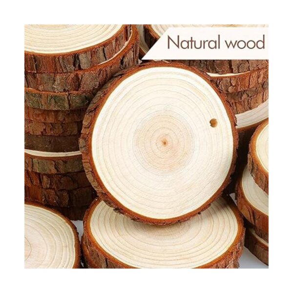 Rebanadas de madera natural 30 piezas de 3.1 a 3.5_3