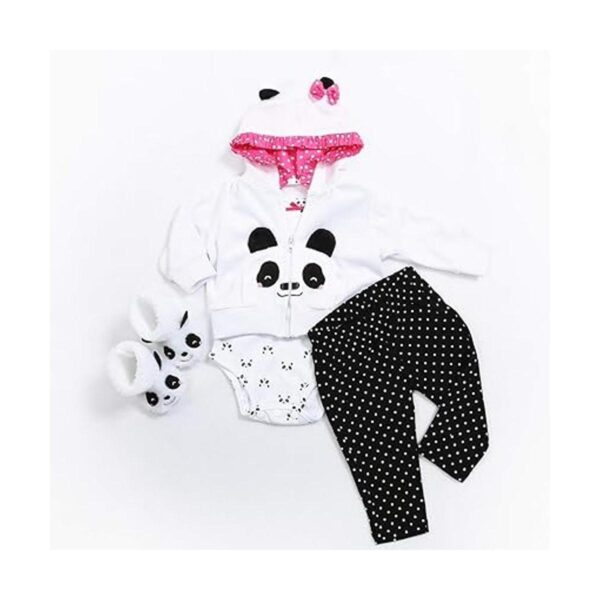 Reborn Baby Girl Dolls Clothes 18 inch Panda Outfits_2