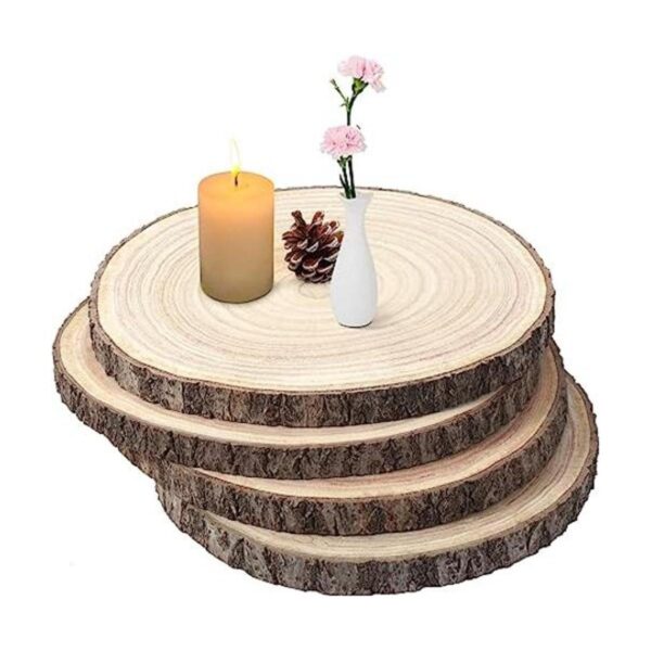 Rebanadas de madera grandes 4 piezas de 12 a 14 pulgadas_1
