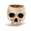 Readaeer Maceta de resina con forma de calavera para