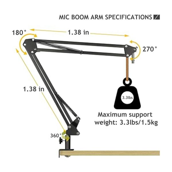 Razer Seiren Mini soporte de micrófono con suspensión de_5