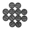 Raydodo 12 botones negros mate de 0.984 in para botones de