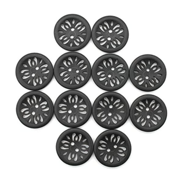 Raydodo 12 botones negros mate de 0.984 in para botones de