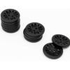 Raydodo 12 botones negros mate de 0.984 in para botones de