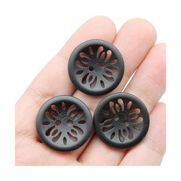 Raydodo 12 botones negros mate de 0.984 in para botones de
