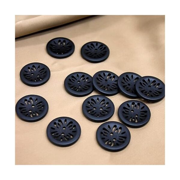 Raydodo 12 botones negros mate de 0.984 in para botones de