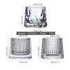RareCi Vasos de whisky de fondo plano de cristal juego de_6