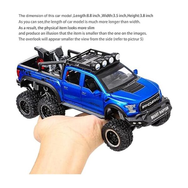 Raptor Pickup Truck Toy Diecast Metal modelo de automóvil_4