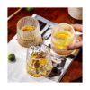 RareCi Vasos de whisky de fondo plano de cristal juego de_3