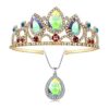 Rapunzel Tiara de princesa corona y collar de princesa_1