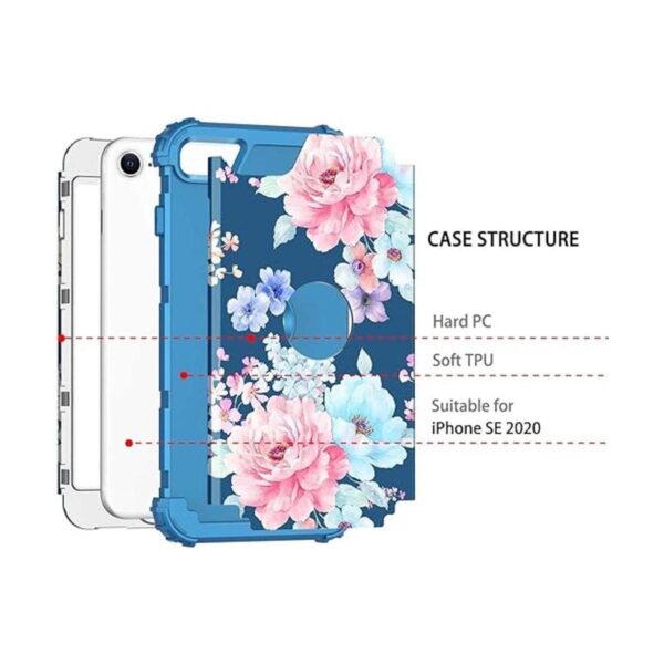 Rancase Funda para iPhone SE 2020 tres capas de_3
