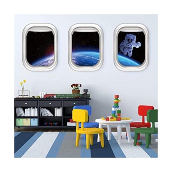 Rajahubri Calcomanías de pared para ventana de astronauta_1