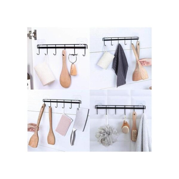 Rainmae Paquete de 2 ganchos de pared adhesivos de cocina